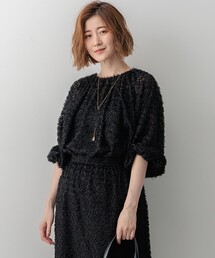 【洗える】へアリ―カットジャカード ブラウス