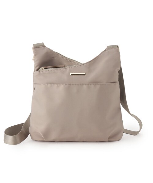 SHOO・LA・RUE（シューラルー）の「◆プレゼントにも バー金具 ポケットショルダーバッグ（ショルダーバッグ・レディース・ブラック/オレンジ/ナチュラル・00）」の2枚目の写真