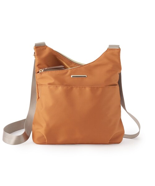 SHOO・LA・RUE（シューラルー）の「◆プレゼントにも バー金具 ポケットショルダーバッグ（ショルダーバッグ・レディース・ブラック/オレンジ/ナチュラル・00）」の5枚目の写真
