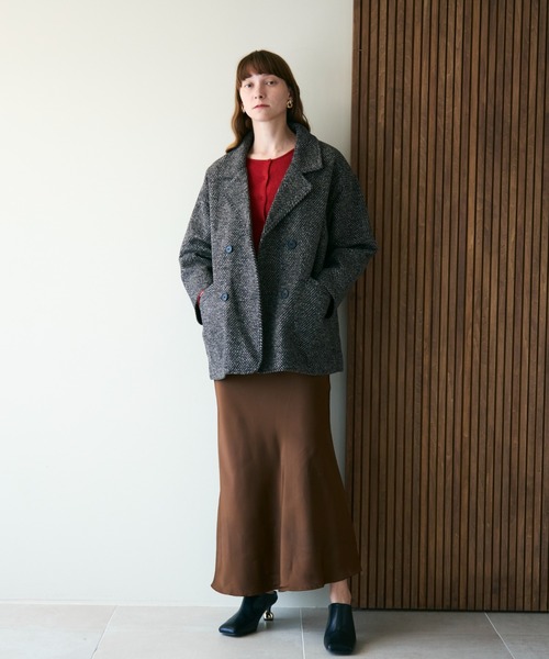 ヘリンボーンオーバージャケット（テーラードジャケット）｜Shelly