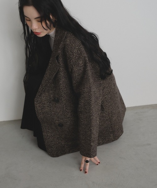 美品 現行✨GARNIER テーラードジャケット　ヘリンボーン　ペイズリー柄　L 現行ダグ✨GARNIER テーラードジャケット ヘリンボーン