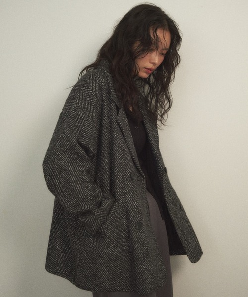 GIORGIOARMANI ヘリンボーン テーラードジャケット アンコン 52