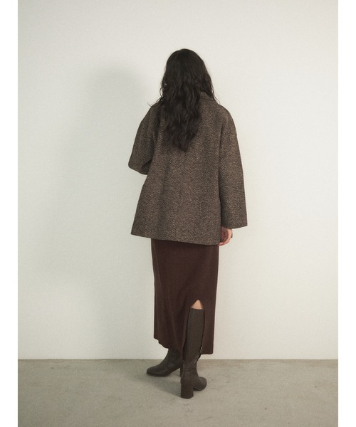 ヘリンボーンオーバージャケット（テーラードジャケット）｜Shelly