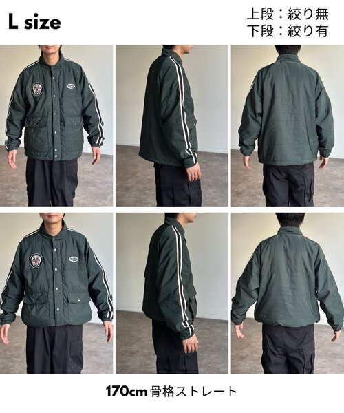 CPCM(シーピーシーエム)の「中綿ワッペン付きブルゾン(ブルゾン・レディース・ブラック/ネイビー/グリーン・MEDIUM/LARGE)」の4枚目の写真