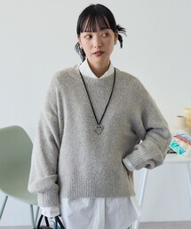 スパンコール ニットプルオーバー