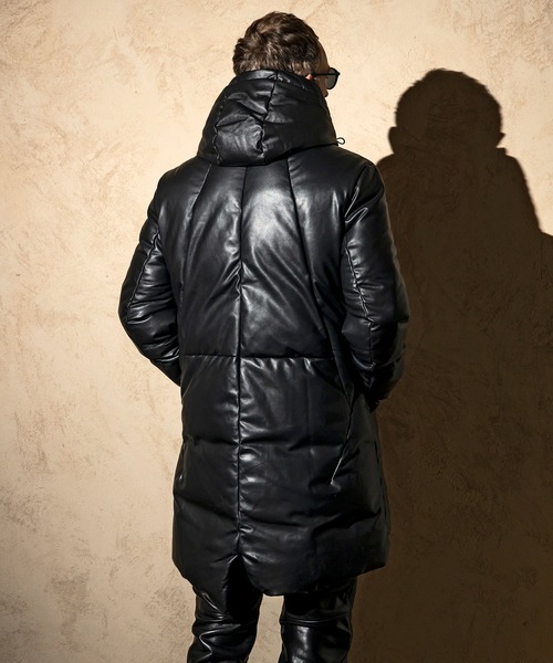 C DIEM（カルペディエム）の「C DIEM(カルペディエム)レザーネオモッズダウンコート（ダウンジャケット/コート・メンズ・ブラック・L）」の5枚目の写真