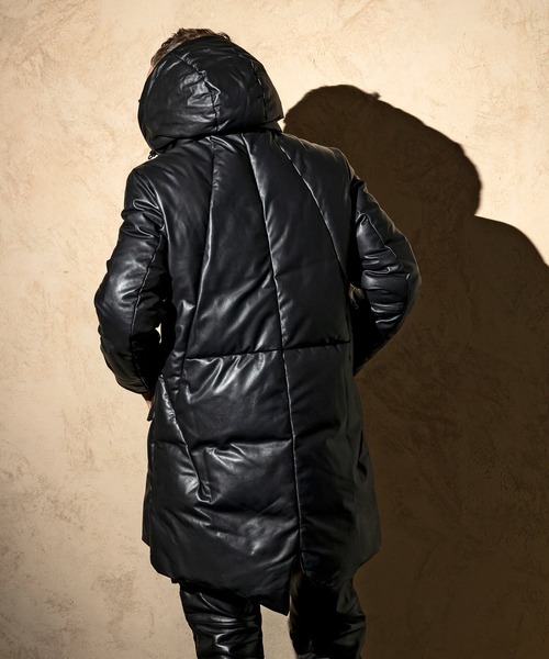 C DIEM（カルペディエム）の「C DIEM(カルペディエム)レザーネオモッズダウンコート（ダウンジャケット/コート・メンズ・ブラック・L）」の6枚目の写真