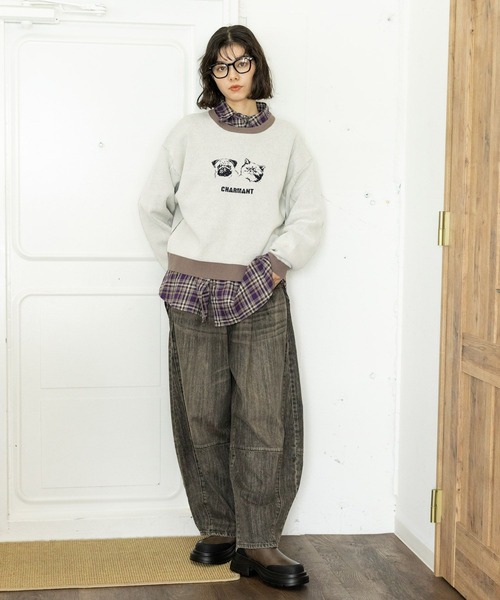 niko and...(ニコアンド)の「ANIMALアソートジャガードプルオーバー(ニット/セーター・レディース・グレー/アイボリー/マスタード・LARGE/MEDIUM)」の8枚目の写真