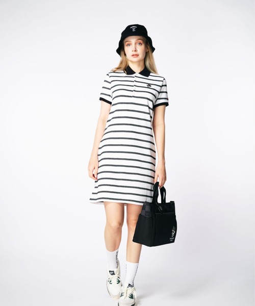 【セール】DEVEREUX【WOMENS】Classic OX ボーダーワンピース/半袖/ゴルフ（ゴルフグッズ）｜DEVEREUX GOLF（デヴァローゴルフ）