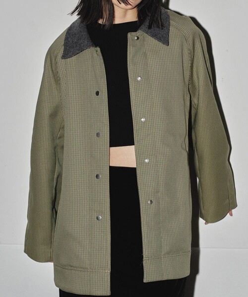 TODAYFUL(トゥデイフル)の「【TODAYFUL/トゥデイフル】Houndstooth Raglan Jacket/ハウンドトゥースラグランジャケット(ブルゾン・レディース・オリーブ・36/38)」の4枚目の写真
