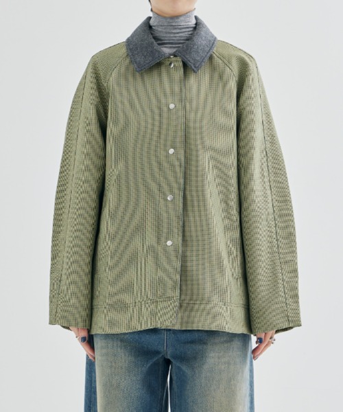 TODAYFUL(トゥデイフル)の「【TODAYFUL/トゥデイフル】Houndstooth Raglan Jacket/ハウンドトゥースラグランジャケット(ブルゾン・レディース・オリーブ・36/38)」の11枚目の写真