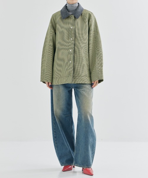 TODAYFUL(トゥデイフル)の「【TODAYFUL/トゥデイフル】Houndstooth Raglan Jacket/ハウンドトゥースラグランジャケット(ブルゾン・レディース・オリーブ・36/38)」の8枚目の写真