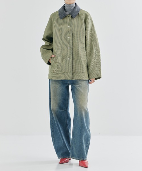 TODAYFUL(トゥデイフル)の「【TODAYFUL/トゥデイフル】Houndstooth Raglan Jacket/ハウンドトゥースラグランジャケット(ブルゾン・レディース・オリーブ・36/38)」の10枚目の写真