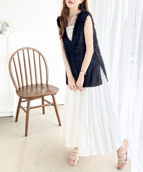 mily bilet(ミウィビレット)の「ベスト(ベスト・レディース・アイボリー・LARGE)」の2枚目の写真
