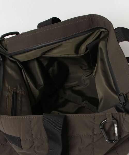 ADAM PATEK(アダムパテック)の「★ADAMPATEK★square quilt shoulder tote bag/スクエアキルトビッグショルダートートバッグ(トートバッグ・メンズ・カーキ/ブラック/グレー・FREE)」の6枚目の写真