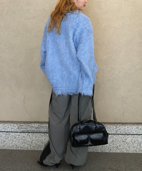 モヘアタッチシャギーオーバーサイズニットプルオーバー（ニット/セーター）｜Mili affinity（ミリアフィニティー）