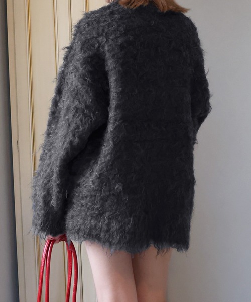 モヘアタッチシャギーオーバーサイズニットプルオーバー（ニット/セーター）｜Mili affinity（ミリアフィニティー）