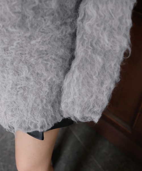 モヘアタッチシャギーオーバーサイズニットプルオーバー（ニット/セーター）｜Mili affinity（ミリアフィニティー）