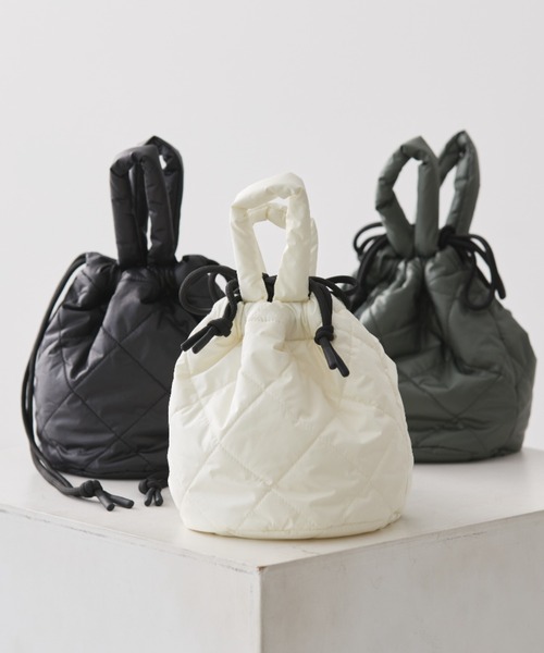 AMERICAN HOLIC（アメリカンホリック）の「キルティングミニBAG1（ハンドバッグ・レディース・アイボリー/オリーブ/ブラック・FREE）」の4枚目の写真