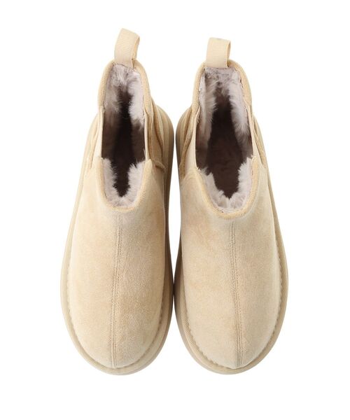 Green　Parks（グリーンパークス）の「RUPIS.サイドゴア厚底ムートンブーツ（ブーツ・レディース・ベージュ/ブラック・S/L/M）」の12枚目の写真