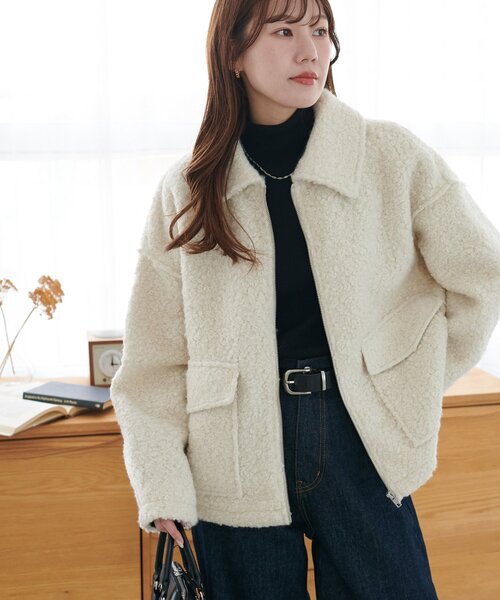 WEB限定】WポケットZIPブルゾン（ブルゾン）｜DISCOAT（ディスコート