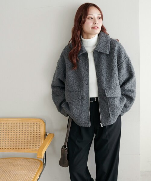 希少♡新品タグ付✨マディソンブルー W6B SHORT JKT LINEN 02 セール】【WEB限定】WポケットZIPブルゾン（ブルゾン）｜DISCOAT