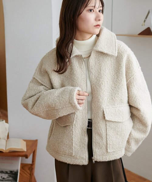 WP WESTPOINT パイル生地ブルゾン prit(プリット) ナイロンタッサーオニオンキルト ZIPショートブルゾン