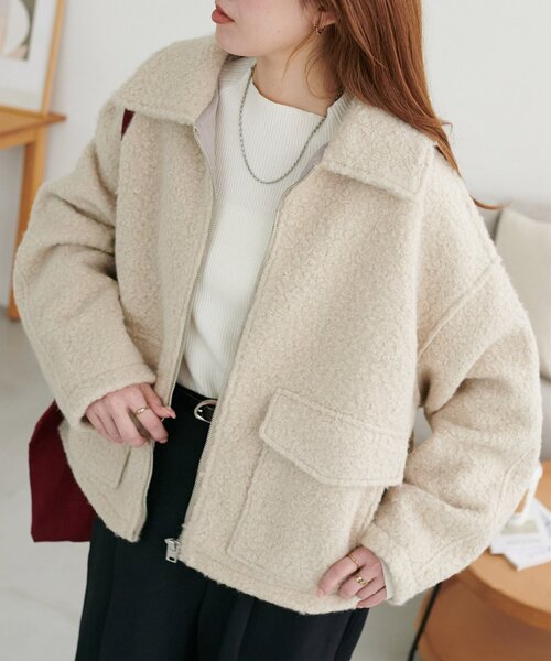 セール】【WEB限定】WポケットZIPブルゾン（ブルゾン）｜DISCOAT