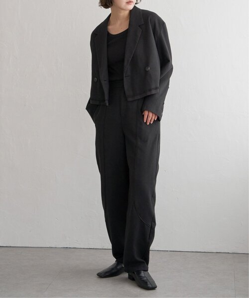 notch.（ノッチ）の「【セットアップ対応】ショートパイピングジャケット（テーラードジャケット・レディース・ブラック/ブラウン/チャコール・M）」の8枚目の写真