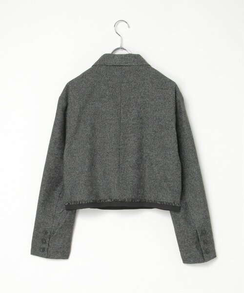 notch.（ノッチ）の「【セットアップ対応】ショートパイピングジャケット（テーラードジャケット・レディース・ブラック/ブラウン/チャコール・M）」の21枚目の写真