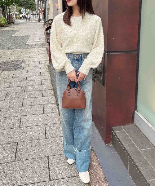 INGNI（イング）の「ラメフェザーニット（ニット/セーター・レディース・ブラック/アイボリー/グレー/ピンク・M）」の20枚目の写真