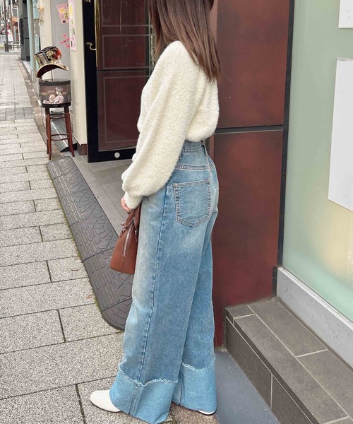 INGNI（イング）の「ラメフェザーニット（ニット/セーター・レディース・ブラック/アイボリー/グレー/ピンク・M）」の21枚目の写真