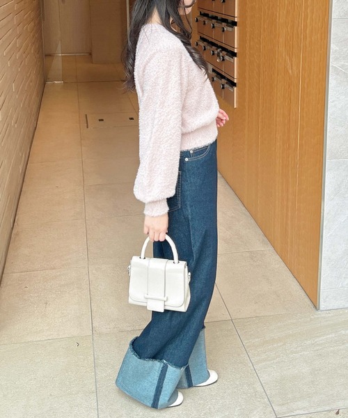 INGNI（イング）の「ラメフェザーニット（ニット/セーター・レディース・ブラック/アイボリー/グレー/ピンク・M）」の13枚目の写真