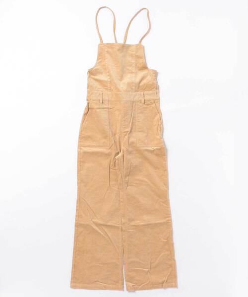 roial(ロイアル)の「OVERALL/ROIAL(ロイアル)ワイドフィットワークデザインオーバーオール(サロペット/オーバーオール・レディース・ベージュ/ライトピンク・MEDIUM/SMALL)」の2枚目の写真