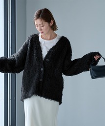 シャギーVネックカーディガンコート