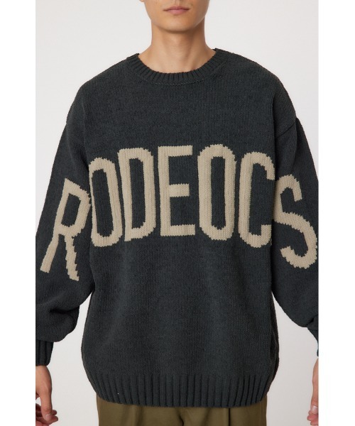 RODEO CROWNS WIDE BOWL(ロデオクラウンズワイドボウル)の「モールビッグロゴニットトップス(ニット/セーター・メンズ・アイボリー/ネイビー/チャコールグレー・LARGE/MEDIUM)」の6枚目の写真