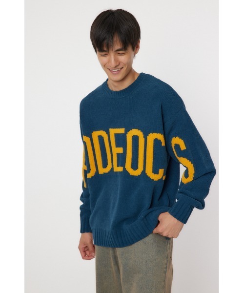 RODEO CROWNS WIDE BOWL(ロデオクラウンズワイドボウル)の「モールビッグロゴニットトップス(ニット/セーター・メンズ・アイボリー/ネイビー/チャコールグレー・LARGE/MEDIUM)」の15枚目の写真