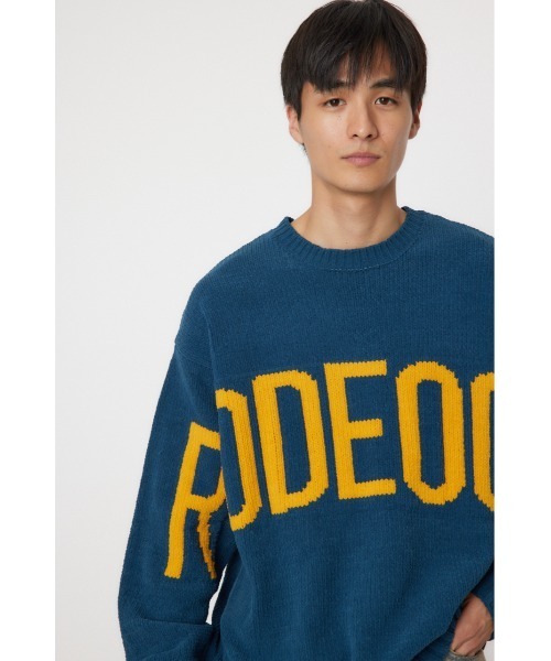 RODEO CROWNS WIDE BOWL(ロデオクラウンズワイドボウル)の「モールビッグロゴニットトップス(ニット/セーター・メンズ・アイボリー/ネイビー/チャコールグレー・LARGE/MEDIUM)」の16枚目の写真