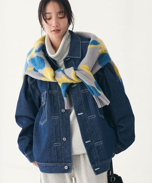 CRAFT STANDARD BOUTIQUE(クラフトスタンダードブティック)の「【ユニセックス】デニム2ndジャケット(デニムジャケット・レディース・ブラック/ダークインディゴブルー・M/L/XL)」の4枚目の写真