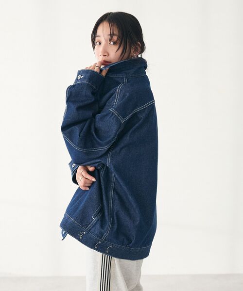 CRAFT STANDARD BOUTIQUE(クラフトスタンダードブティック)の「【ユニセックス】デニム2ndジャケット(デニムジャケット・レディース・ブラック/ダークインディゴブルー・M/L/XL)」の6枚目の写真