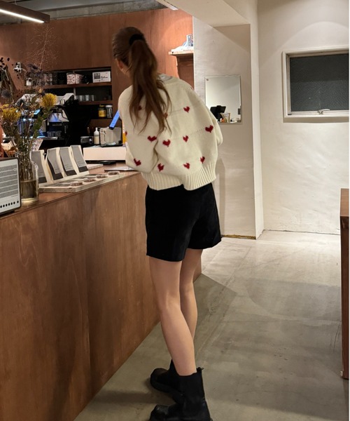 Sorriso（ソリッソ）の「ハート柄 ニット（ニット/セーター・レディース・ホワイト・FREE）」の5枚目の写真