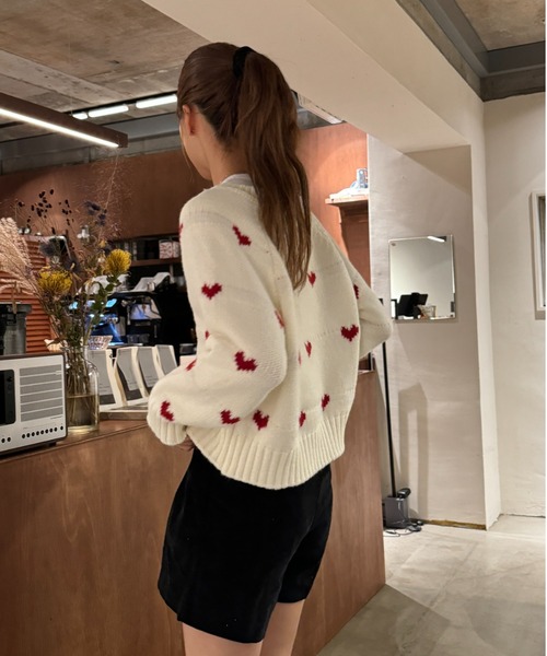 Sorriso（ソリッソ）の「ハート柄 ニット（ニット/セーター・レディース・ホワイト・FREE）」の7枚目の写真