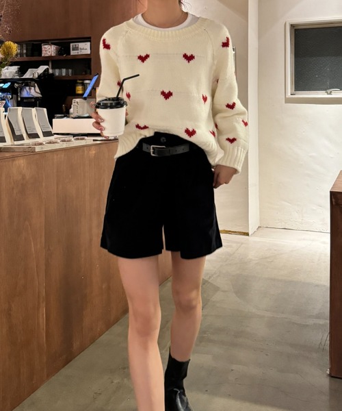 Sorriso（ソリッソ）の「ハート柄 ニット（ニット/セーター・レディース・ホワイト・FREE）」の16枚目の写真