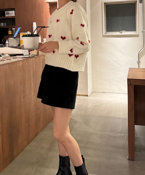 Sorriso（ソリッソ）の「ハート柄 ニット（ニット/セーター・レディース・ホワイト・FREE）」の19枚目の写真