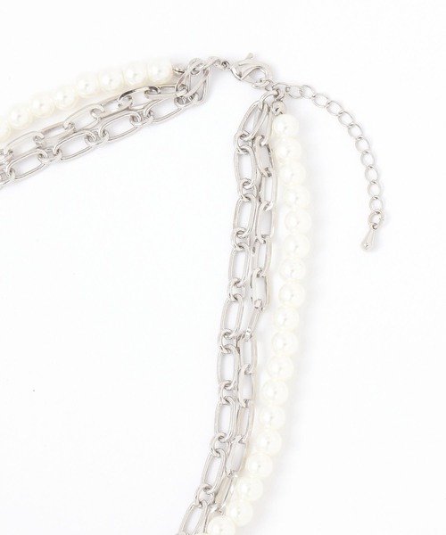 BAYFLOW（ベイフロー）の「パール多連ネックレス（ネックレス・レディース・シルバー/ゴールド・FREE）」の4枚目の写真