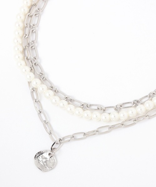 BAYFLOW（ベイフロー）の「パール多連ネックレス（ネックレス・レディース・シルバー/ゴールド・FREE）」の7枚目の写真