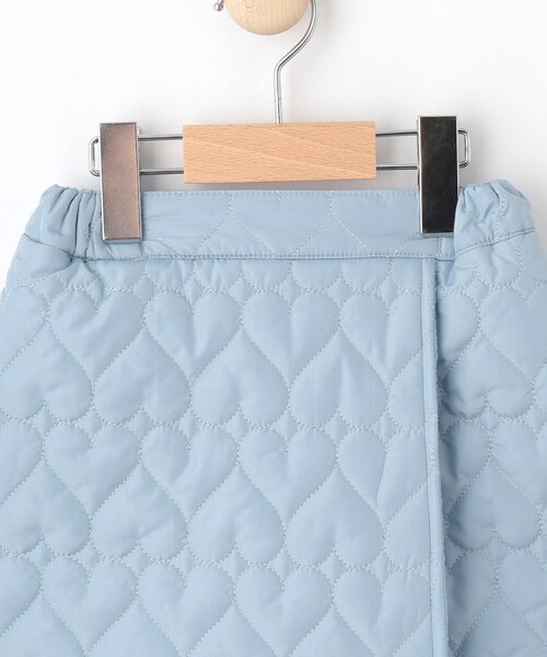 SHOO・LA・RUE(シューラルー)の「◆【110-140cm】ハートキルトラップ風スカート(スカート・キッズ・サックスブルー/ブラック・14/13/12/11)」の5枚目の写真
