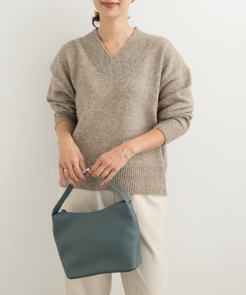 URBAN RESEARCH DOORS（アーバンリサーチドアーズ）の「メランジVネックニット（ニット/セーター・レディース・ミント/ベージュ/アイボリー・MEDIUM）」の15枚目の写真