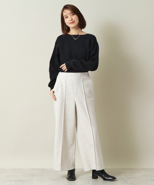 ITS'DEMO（イッツデモ）の「◆【通勤／手洗い可】リブ切替ニット（ニット/セーター・レディース・アイボリー/ブラック/ブルーグリーン/サンドベージュ/ワインレッド・00）」の12枚目の写真