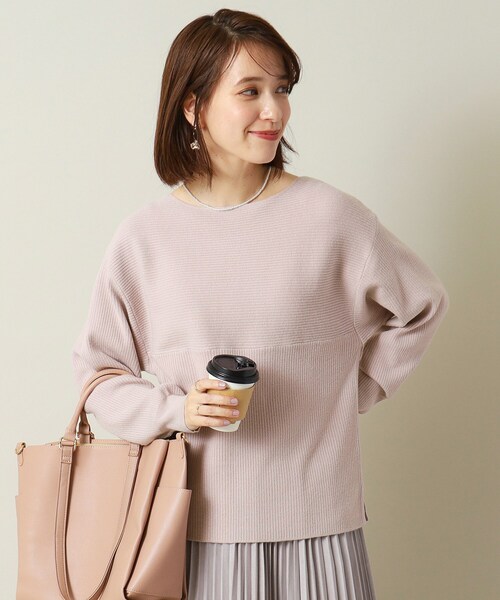 ITS'DEMO（イッツデモ）の「◆【通勤／手洗い可】リブ切替ニット（ニット/セーター・レディース・アイボリー/ブラック/ブルーグリーン/サンドベージュ/ワインレッド・00）」の15枚目の写真